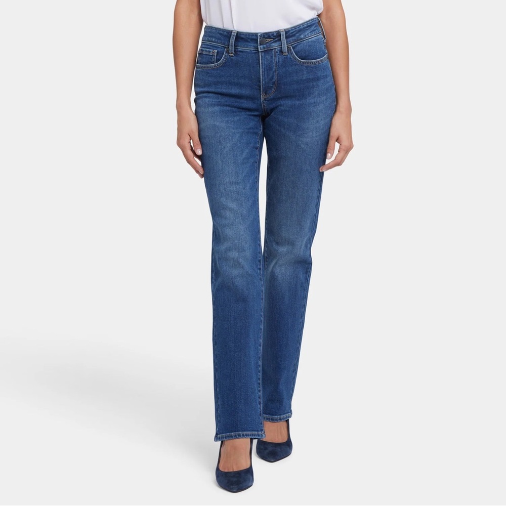 NYDJ Medium Denim Marilyn Jeans. Size 10 fits 12. Like new condition.